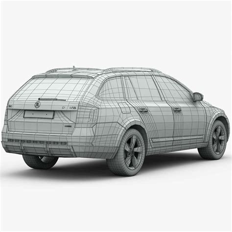 2015 Skoda Octavia Scout - 3D Model by 3DStarving