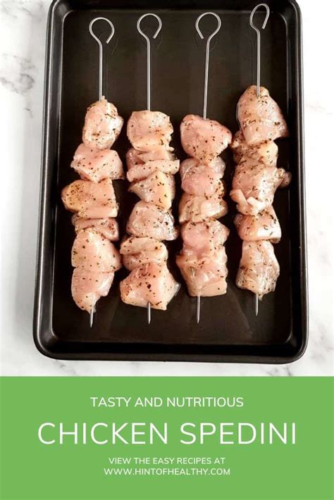 Healthy Chicken Spedini - Hint of Healthy