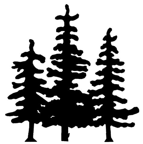 Pine Tree Silhouette Drawings Rc81 pine trees | Pine tree silhouette ...