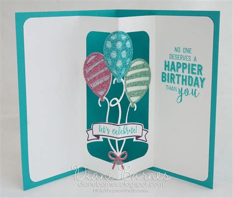 Handmade balloon pop up birthday cards using Stampin Up Balloon ...