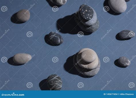 Making Pyramid from Stones, Close Up Photo Stock Photo - Image of ...