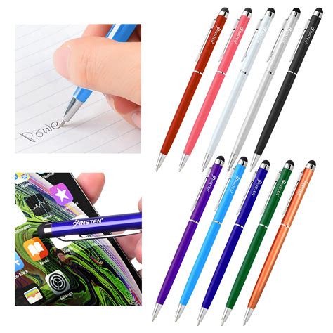 Insten 10pcs 2-in-1 Stylus Pens for Tablets Touch Screen with Ball Pen ...