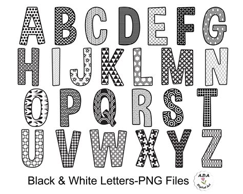 Abc Clipart Letters Black And White Pictures On Cliparts Pub | The Best ...