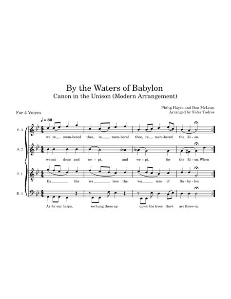 By the Waters of Babylon (Modern Arrangement) – Philip Hayes and Don ...