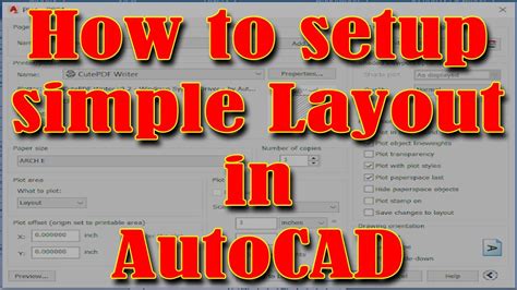 How to set up simple layout in AutoCAD for Beginners - YouTube