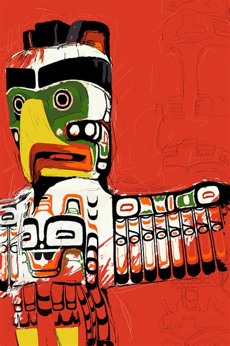 Totem Pole 02 Painting by Catf - Fine Art America