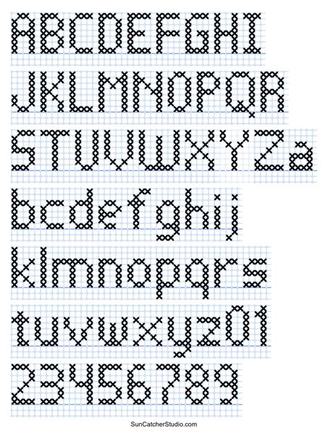 Cross Stitch Letters: Generator and Alphabet Font Patterns – DIY ...