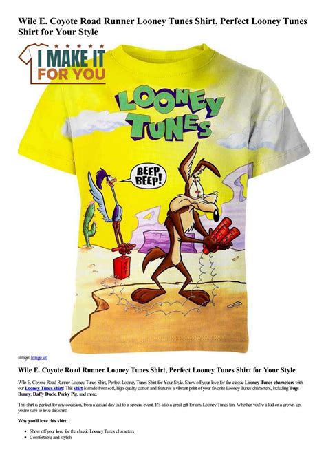 Wile E. Coyote Road Runner Looney Tunes Shirt, Perfect Looney Tunes ...