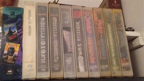 My Godzilla VHS Collection (Complete with VHS Rental Plastic Cases ...