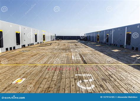 Cargo deck of the ship stock image. Image of marine - 107916185