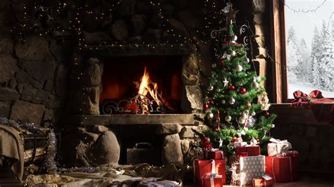 Christmas fireplace 4k - bytesholoser