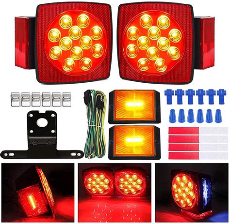 Buy Submersible LED Trailer Lights Kit, 12V Waterproof Brake Stop Turn ...