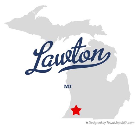 Map of Lawton, MI, Michigan