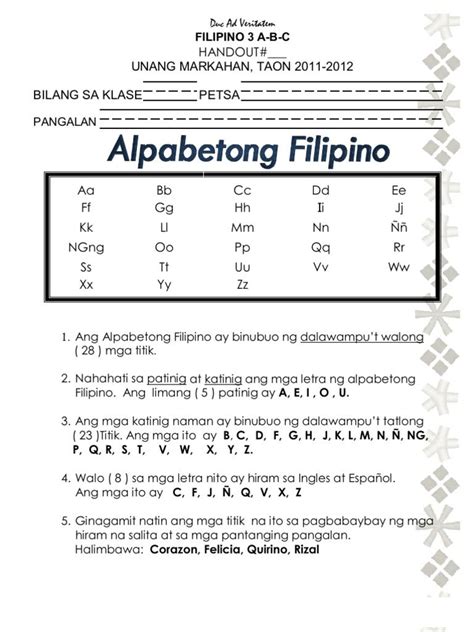 alpabetong filipino HO | 1st grade reading worksheets, Kindergarten ...