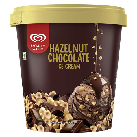 Kwality Wall's Hazelnut Chocolate Ice Cream Tub, 500 ml : Amazon.in ...