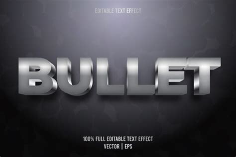 Bullet Editable Text Effect Graphic by inferno.studio3 · Creative Fabrica