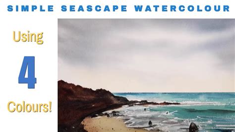 How To Paint A Simple Seascape In Watercolour With Just 4 Colours ...