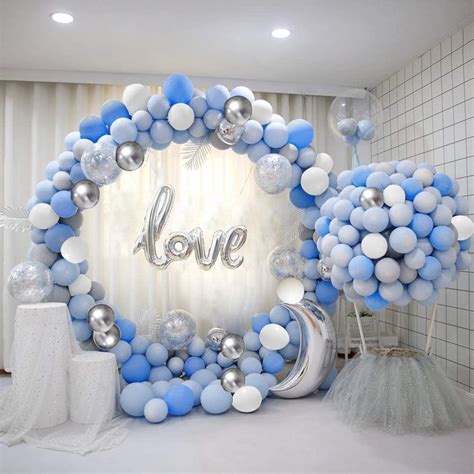 Buy ATFUNSHOP Blue Balloon Arch Kit 120PCS 5M Latex Balloon Garland Kit ...