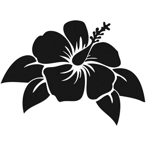 Hibiscus Leaves Clipart Black&white