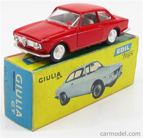 EDILTOYS 1 Scale 1/43 | ALFA ROMEO GIULIA GT - WHITE INTERIOR RED