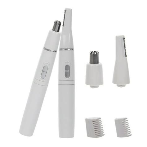 Nose Hair Trimmer for Men Women 2 in 1 Head Battery-Powered Water ...