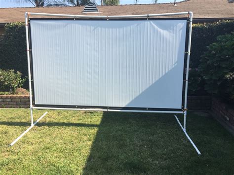 120" projector screen with PVC frame. | Projector screen diy, Outdoor ...