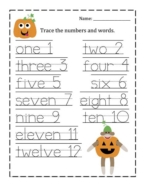 Printable Numbers To Trace