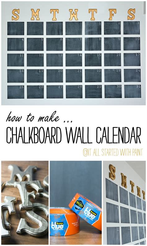 Chalkboard Wall Calendar DIY - It All Started With Paint