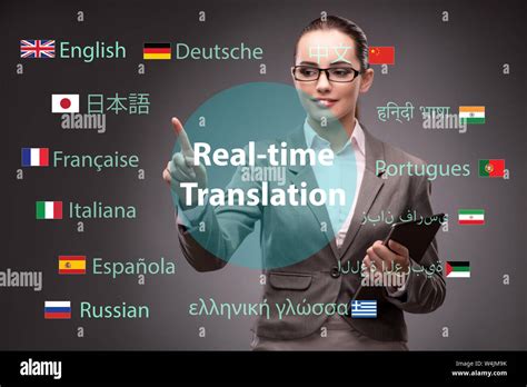 Concept of online translation from foreign language Stock Photo - Alamy