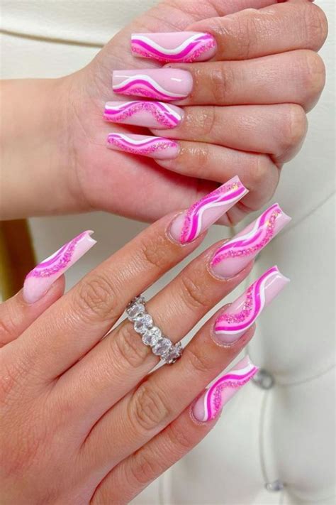 47 Perfect Coffin Acrylic Nails Design in Summer Nail Art 2021