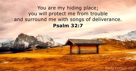 March 2, 2021 - Bible verse of the day - Psalm 32:7 - DailyVerses.net