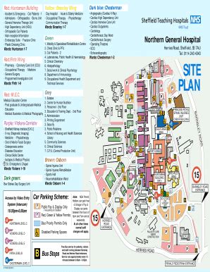 Northern General Hospital Map - Fill and Sign Printable Template Online