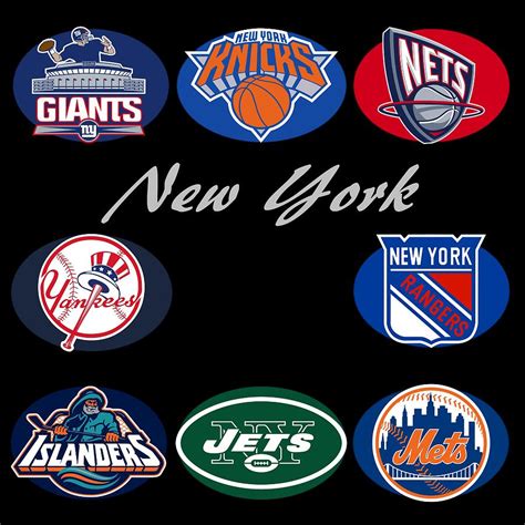 New York Professional Sport Teams Collage Digital Art by Movie Poster ...