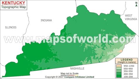 Kentucky Elevation Map