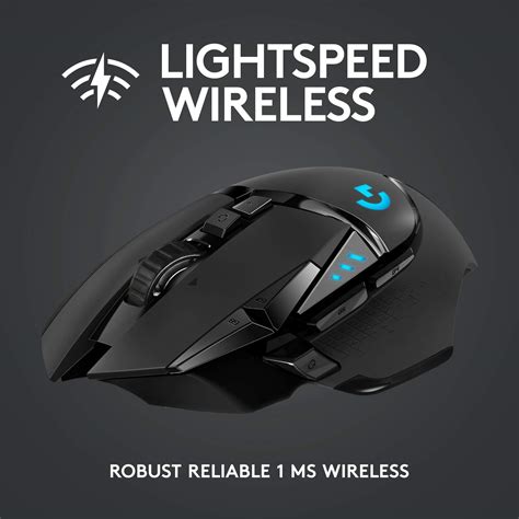 Logitech G502 LIGHTSPEED Wireless Gaming Mouse, HERO 25K Sensor, 25,600 ...