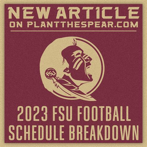 2023 FSU Football Schedule Breakdown » Plant The Spear