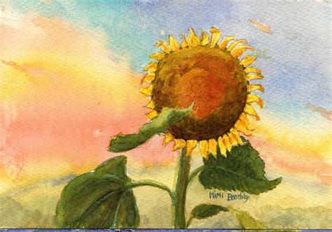 Sunflower Sunset Painting by Mimi Boothby - Fine Art America