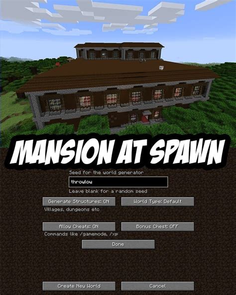 Woodland Mansion Spawn Seed (PC/Mac):throwlow | Minecraft crafts ...