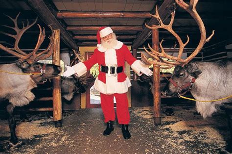 Santa with his deer's North Pole Alaska | Visit santa, Santas workshop ...