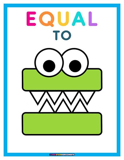 Greater Than Sign & Less Than Sign - Superstar Worksheets