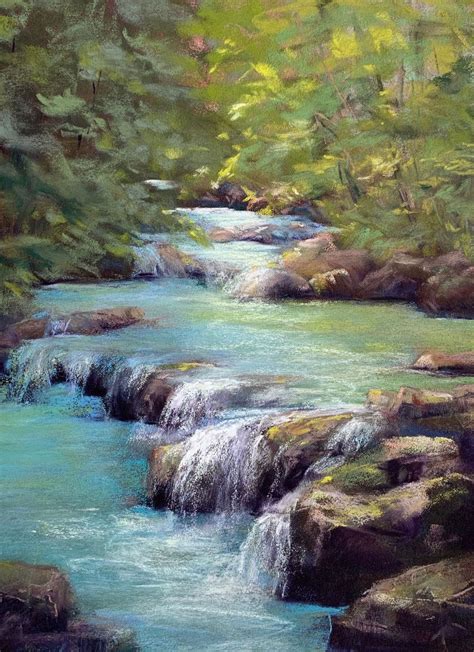 Landscape Painting Print of Original Artwork Mountain Stream - Etsy ...