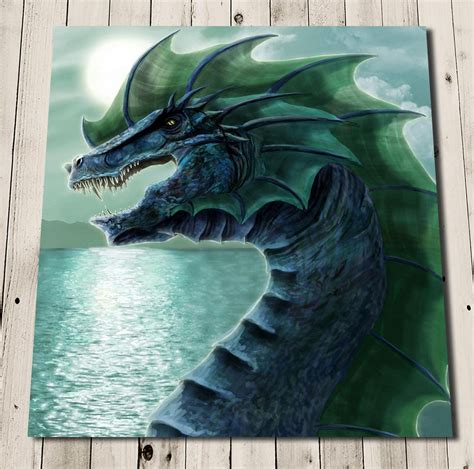 Water Dragon Print Fantasy Art Print Fantasy Animals Fantasy Dragon ...