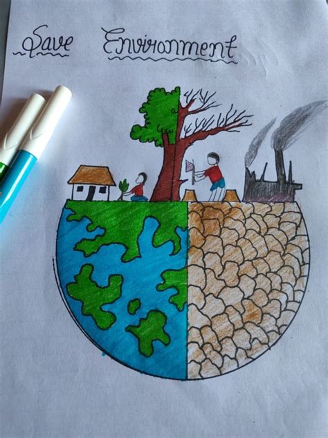 Save Environment Easy Drawing | Easy drawings for kids, Easy drawings ...