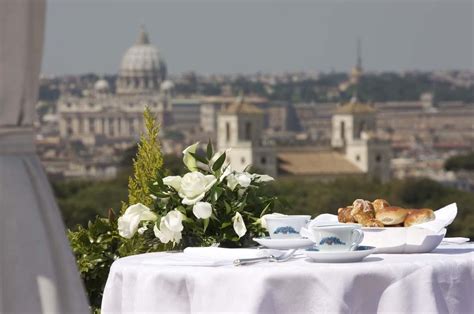 Breakfast view from one of our hotels in Rome!