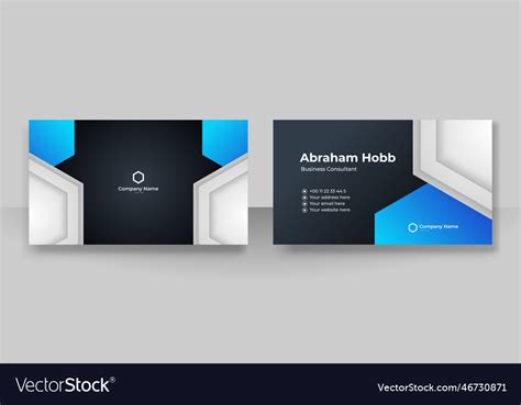 Modern stylish blue business card design creative Vector Image