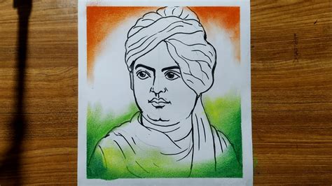 Outline Swami Vivekananda Pencil Sketch : .drawing out the outline of ...