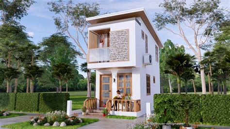 Small 2 Storey House Design With Roof Deck