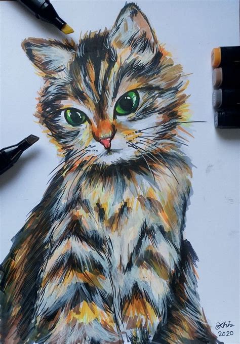 Cat Hand Drawing | Cat Drawing Wallpaper | Cute Cat Drawing | Cat Face ...