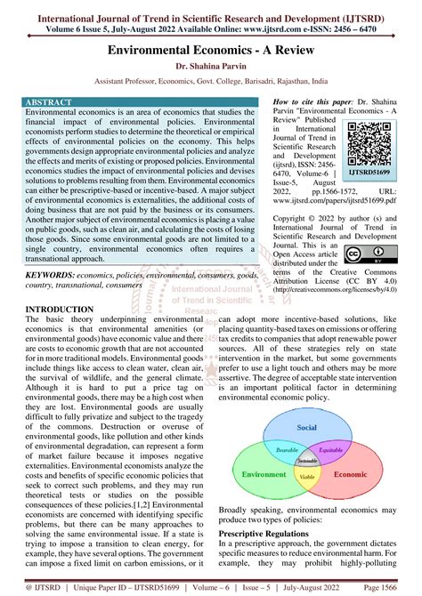 Environmental Economics A Review by International Journal of Trend in ...