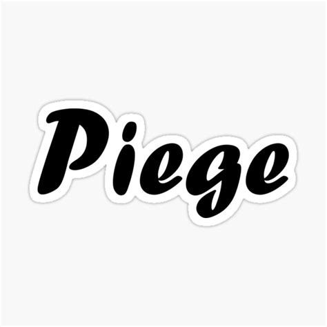 "piege" Sticker for Sale by redouanesolo | Redbubble